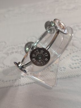 12 Gauge Shotgun Shell Solid Metal Cuff Bangle Bracelet Western Country Jewelry
